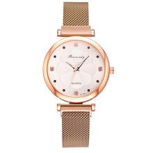 Load image into Gallery viewer, Fashion 5pcs Set Women Watches Luxury Magnet Buckle Flower Rhinestone Watch Ladies Quartz Wrist Watch Bracelet Set Reloj Mujer